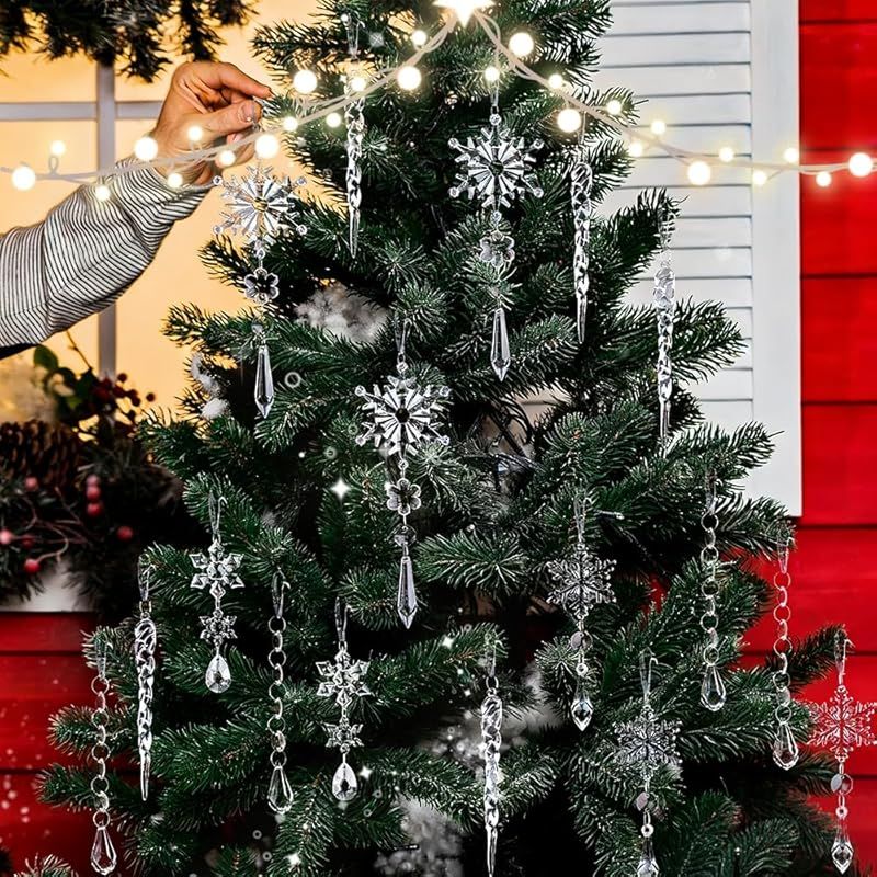 クリスマスツリー 飾り 24点セット 雪の結晶 雪花飾り 立体 冬 クリスマス クリスマスツリー 飾り 24点セット 雪の結晶 雪花飾り 立体 冬