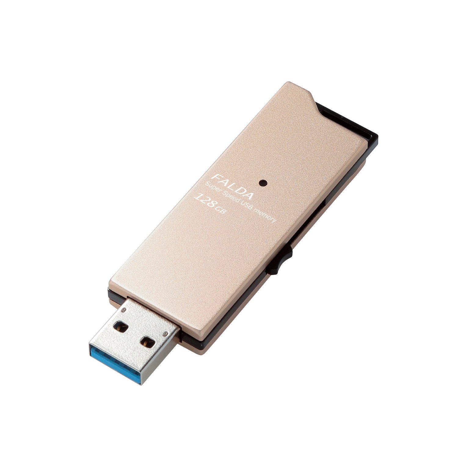 エレコム USBメモリUSB3.0対応 スライド式 高速転送 アルミ素材 128GB 