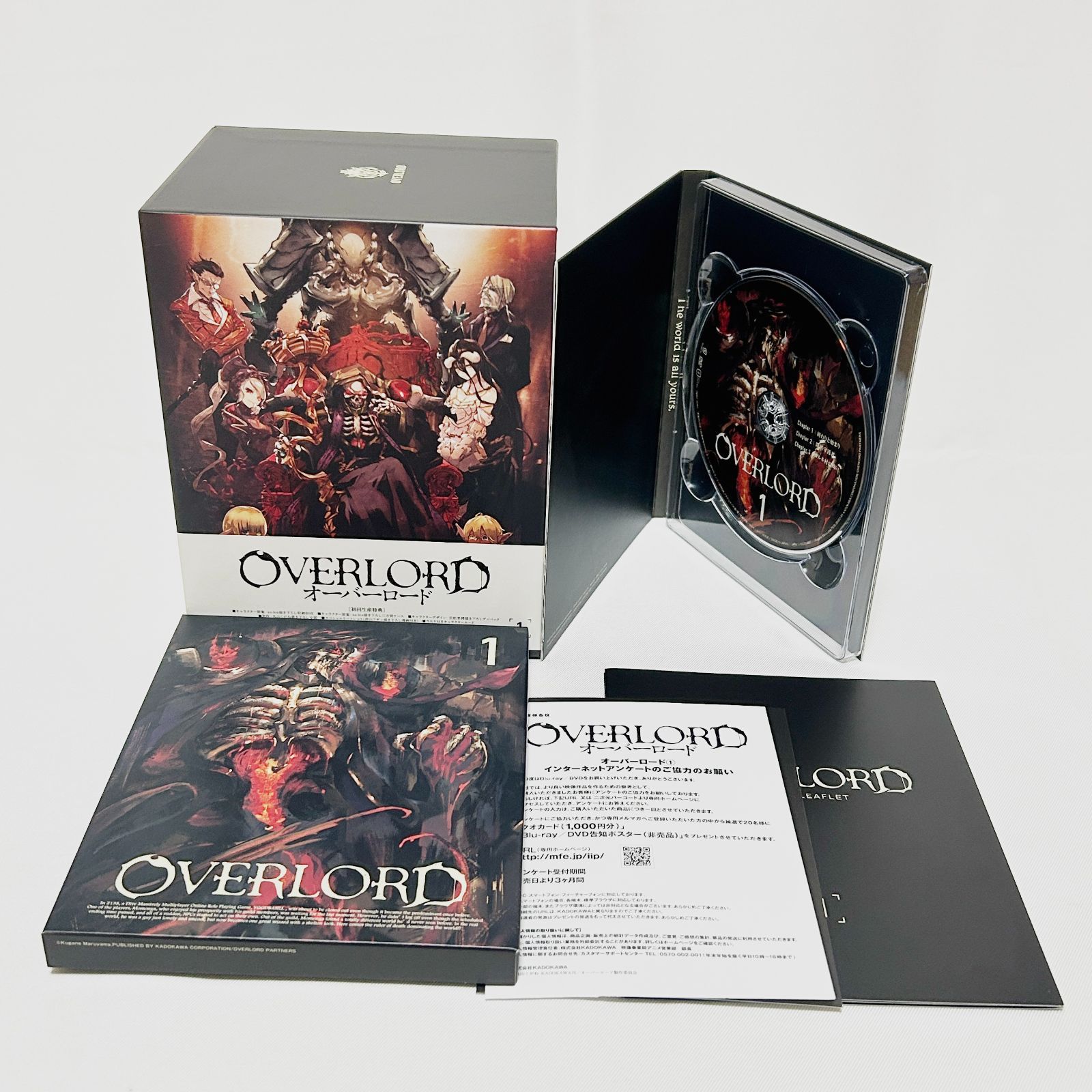 オーバーロード 1期 DVD Blu-ray 初回版 特典小説 資料集 セット オーバーロード 1期 DVD Blu-ray 初回版 特典小説 資料集 セット-FOXEY