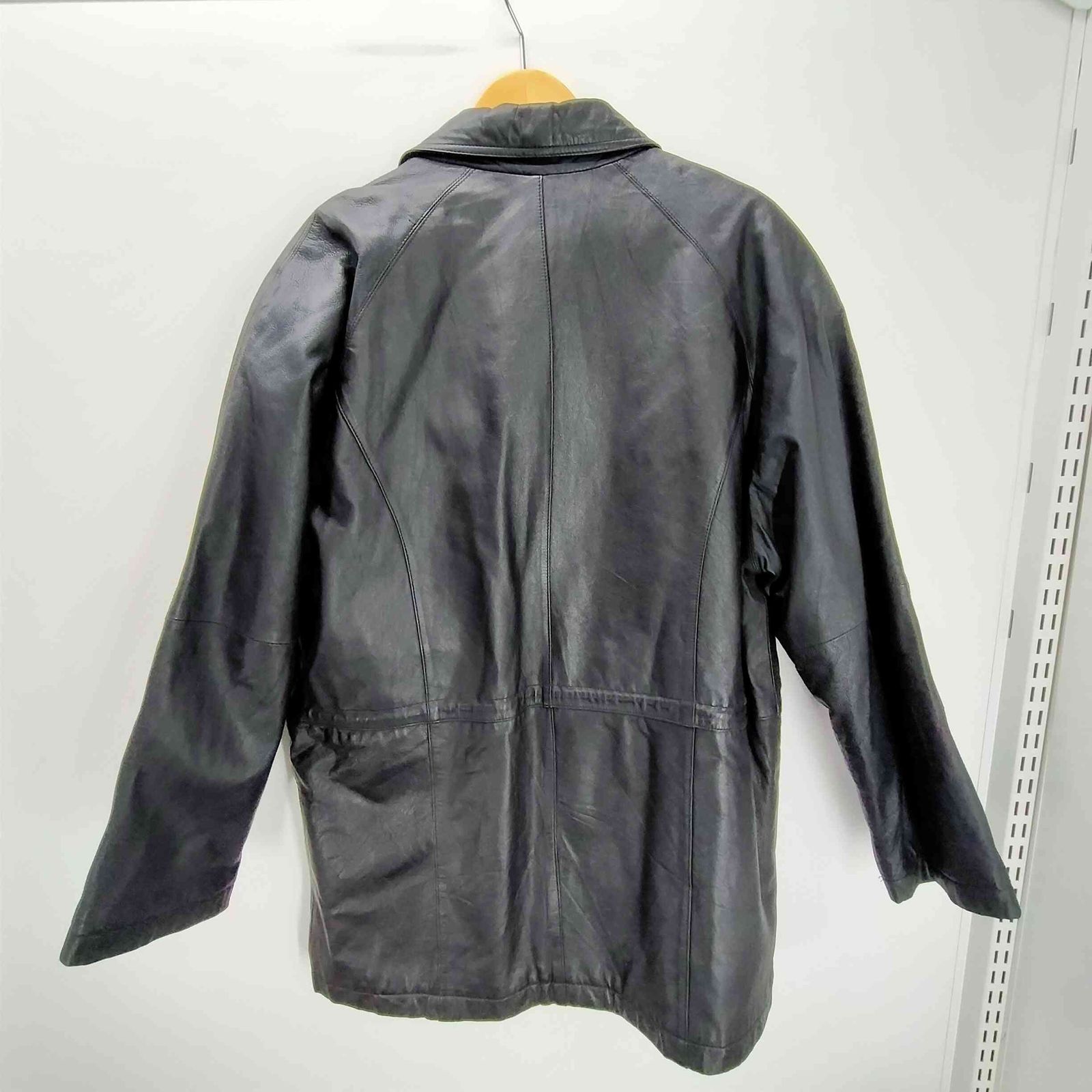 USED古着(ユーズドフルギ) {{W DOPIO}}裏地キルティング ラムレザージャケット メンズ 表記無 【中古】【ブランド古着バズストア】 ユーズドフルギ USED古着 {{W DOPIO}}裏地キルティング ラムレザー