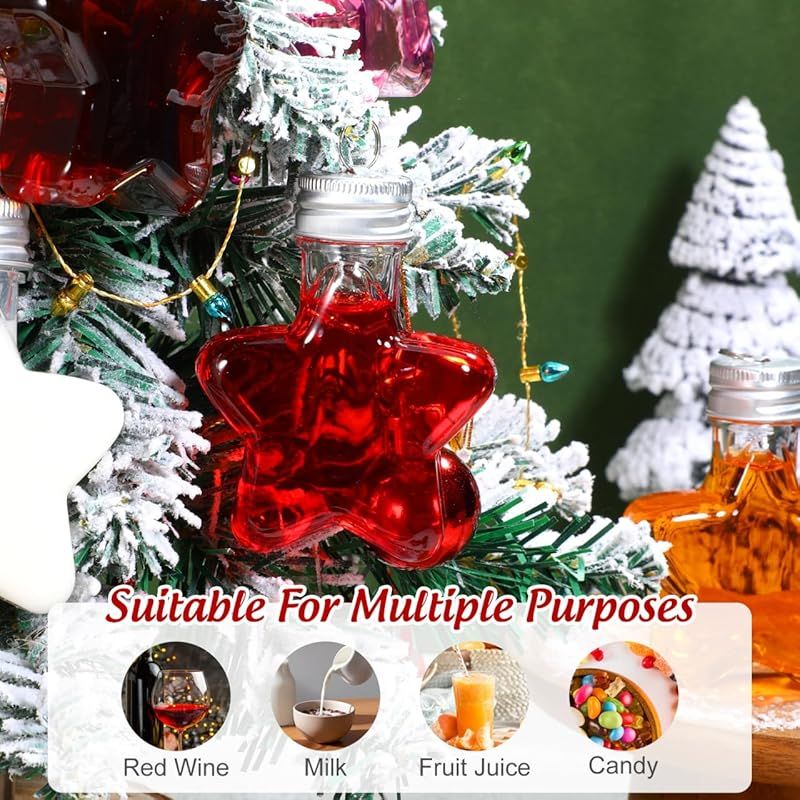 迅速発送】GLEAVI 20個吊 付 星形クリアプラスチックボトル クラフト用