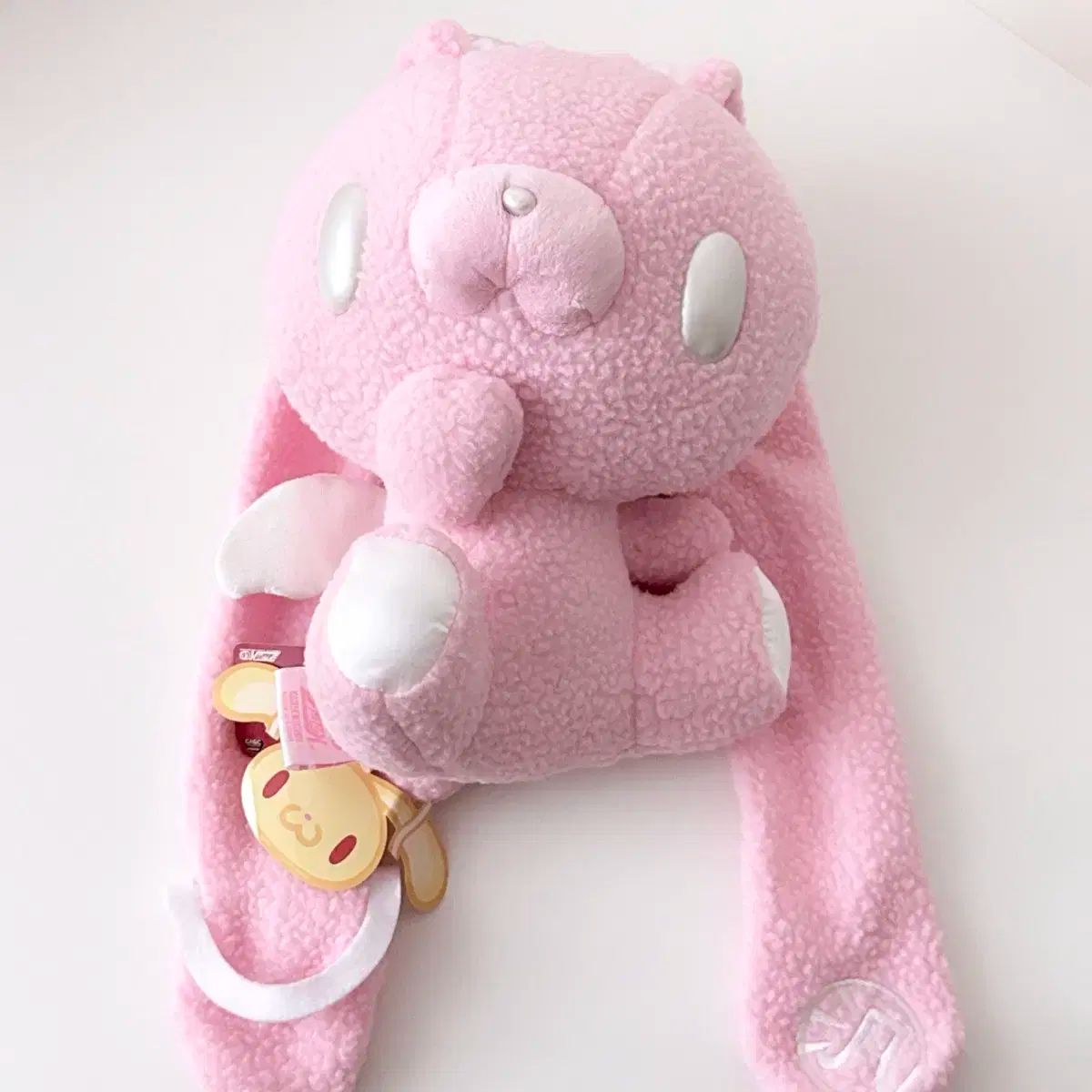 汎用うさぎ 天使型ピンク ぬいぐるみ チャックスGP いたずらぐまのグル