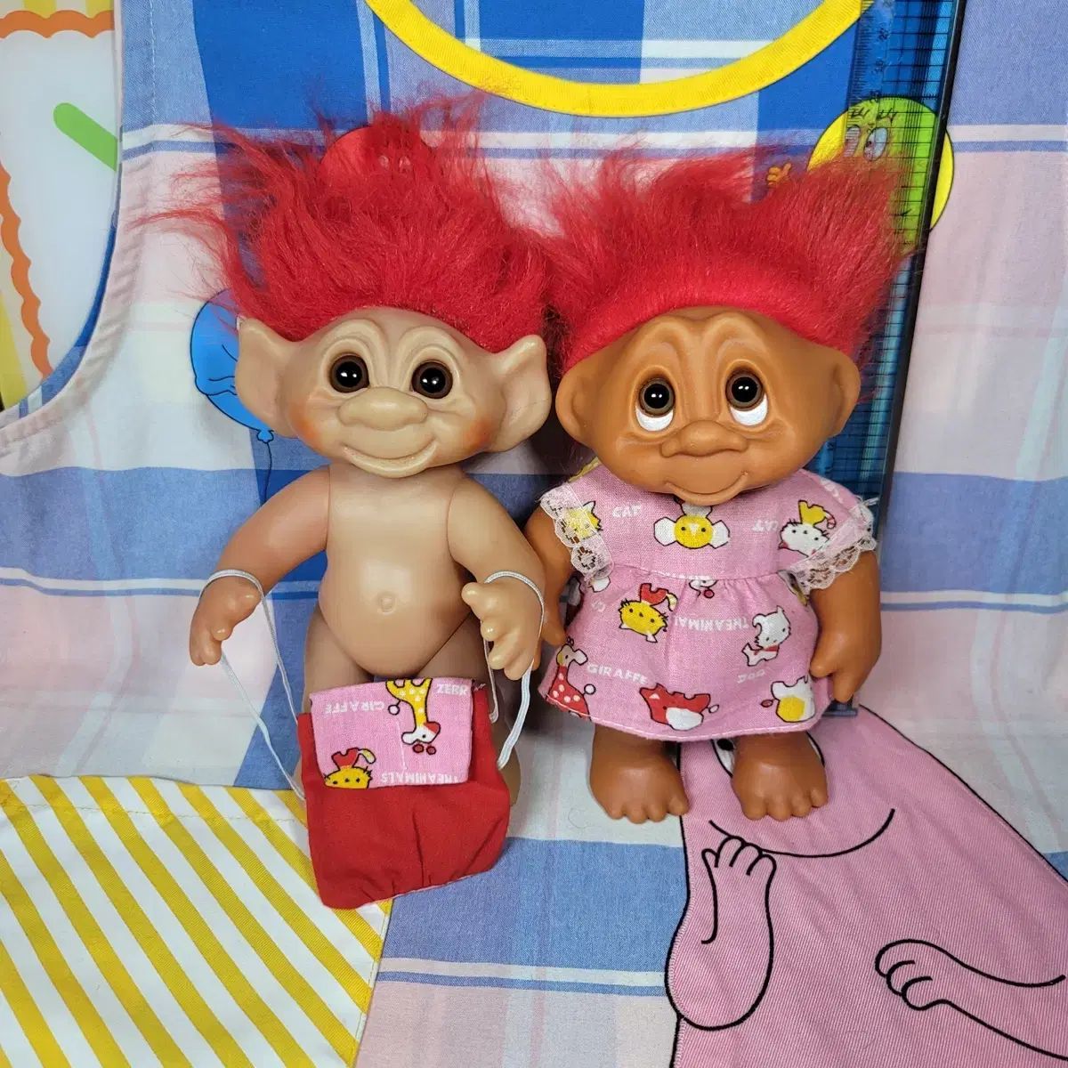 レア ヴィンテージ トロール ぬいぐるみ 赤髪 2個入り トロール セット