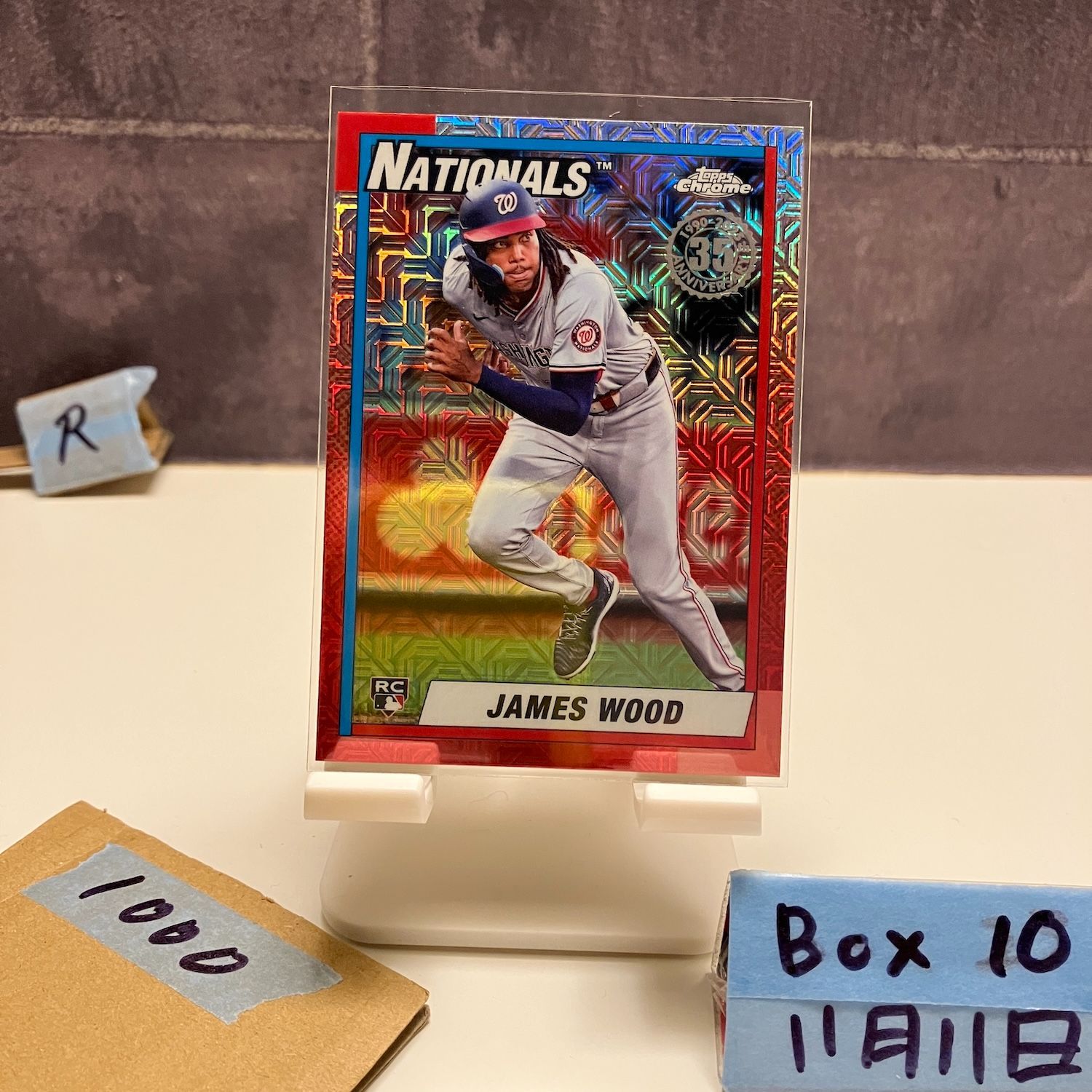 2025 Topps Chrome James Wood WASHINGTON NATIONALS 35th Anniversary 