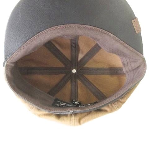 ネイバーフッド NEIGHBORHOOD キャスケット 帽子 レザー 無地 USA製 XL