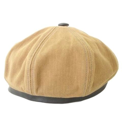 ネイバーフッド NEIGHBORHOOD キャスケット 帽子 レザー 無地 USA製 XL