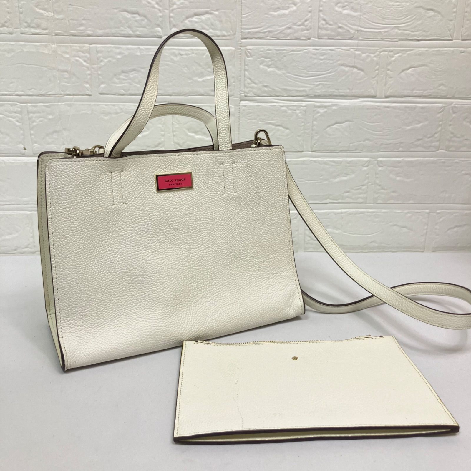 美品】KateSpead ケイトスペード サッチェル ショルダーバッグ 斜め 