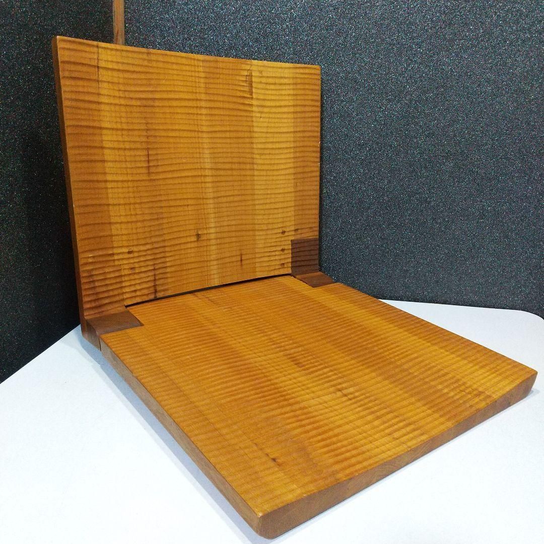 木製 折り畳み座椅子 民芸 家具 和モダン 手彫り工芸 スタイリッシュ
