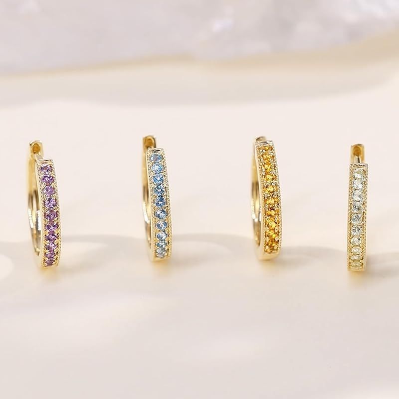 FANCIME 天然石 ピアス レディース メンズ 天然 シトリン 11石 0.125ct