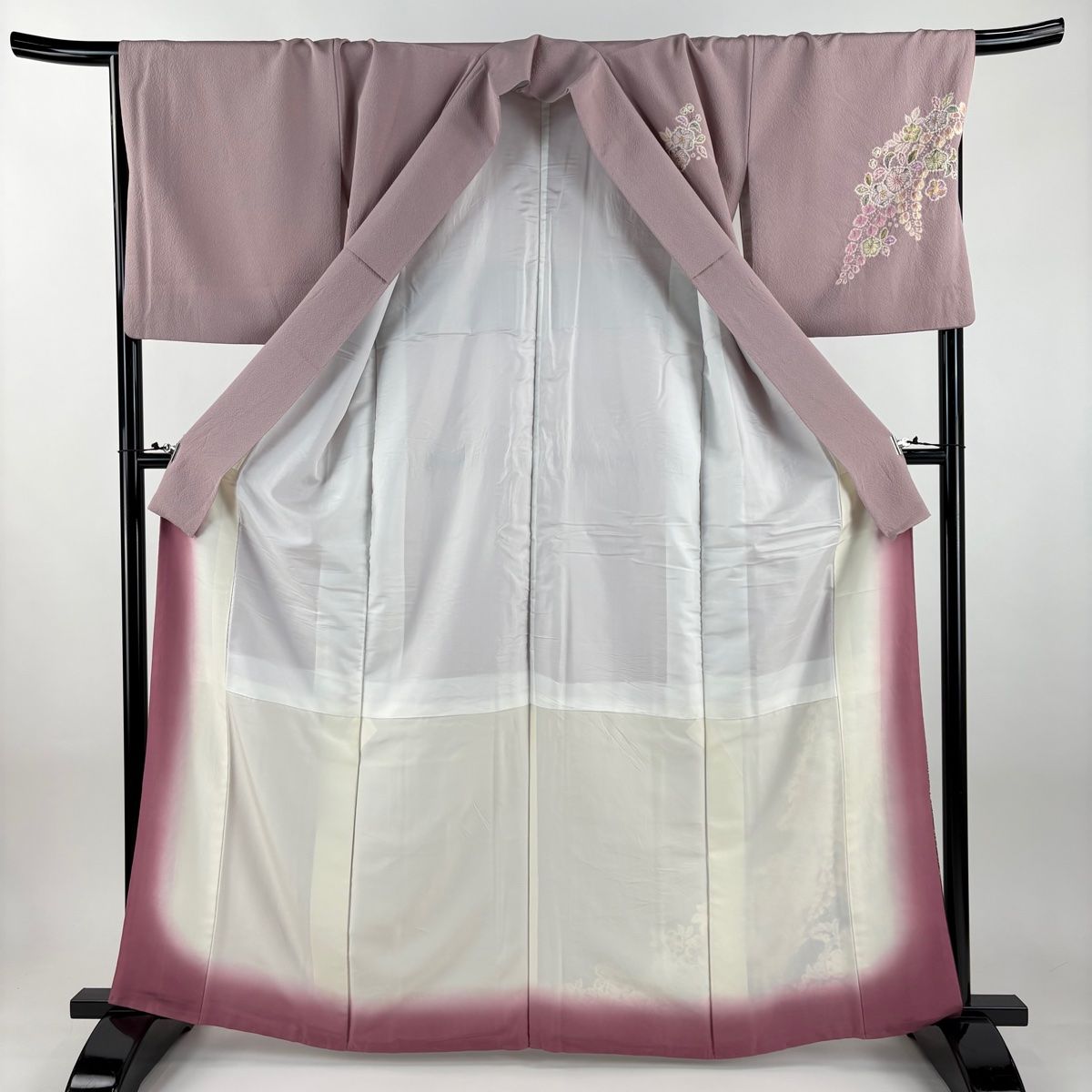 専用 最終値下げ T-238 付け下げ 辻ヶ花 翠山工房 袷 茶紫 金彩 やまと T-238 付け下げ 辻ヶ花 翠山工房 袷 茶紫色 金彩 落款 やまと