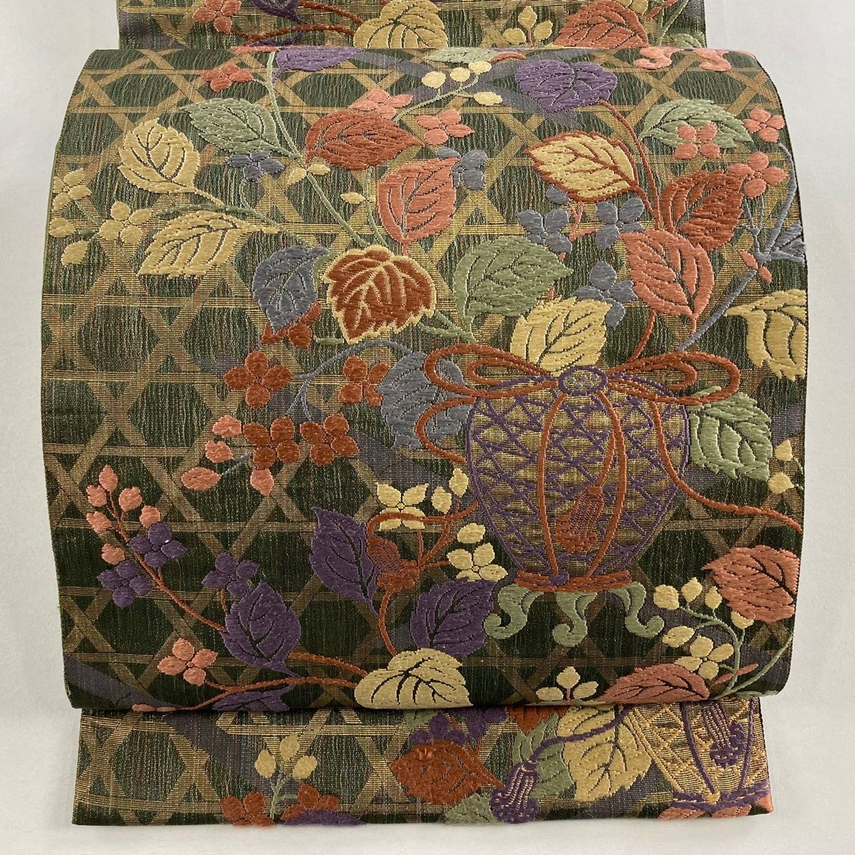 未使用正絹夏帯六通袋帯 花井幸子デザイン 未使用正絹夏帯六通袋帯