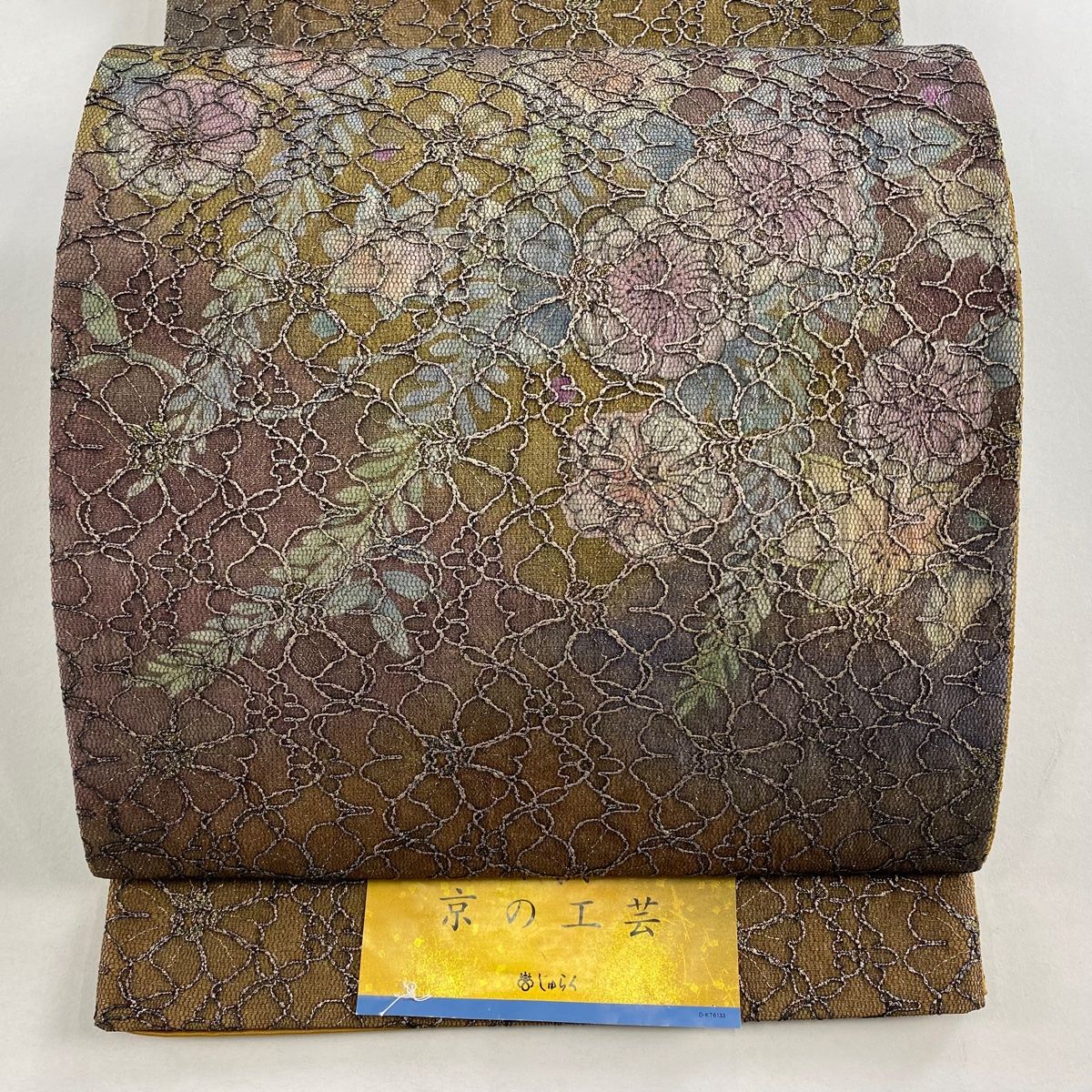 正絹クリスタル薔薇模様袋帯 正絹クリスタル薔薇模様袋帯