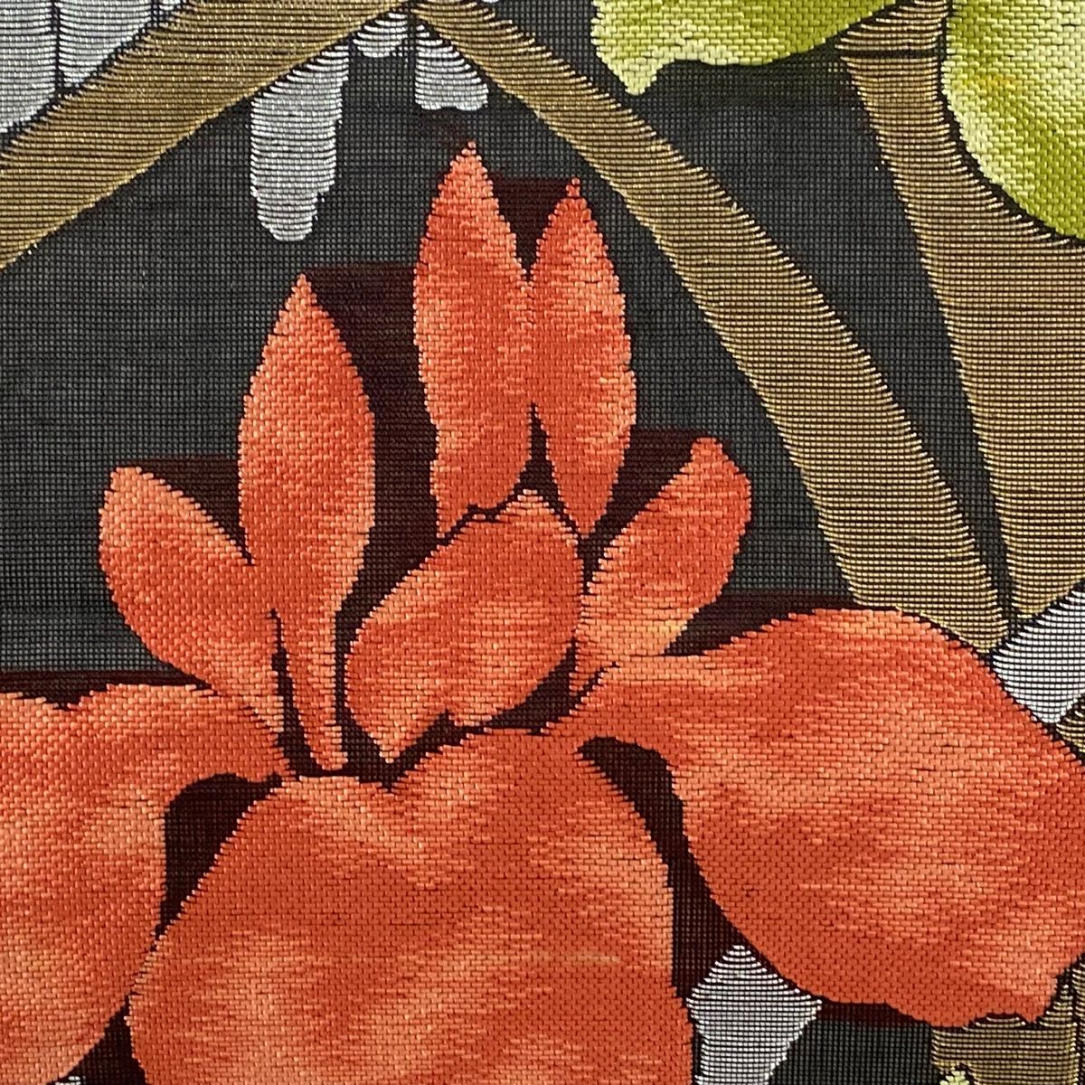 袋帯 秀品 夏帯 紗 菖蒲 箔 墨色 六通 正絹 【中古】 - メルカリ