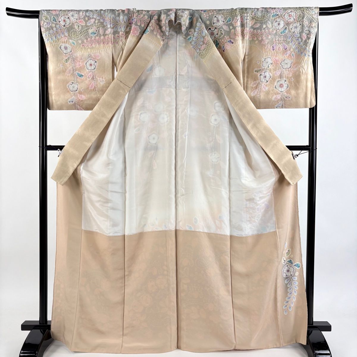 美品】 訪問着 身丈167.5cm 裄丈67cm M 袷 翠山工房 袋帯セット 落款