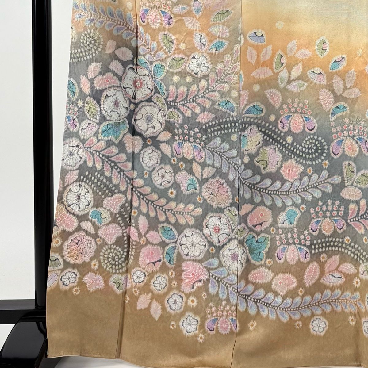 翠山工房　辻が花訪問着+辻が花袋帯セット 翠山工房 落款 セット 辻ケ花 辻ヶ花 袋帯 辻が花 訪問着 青 紫 絞り