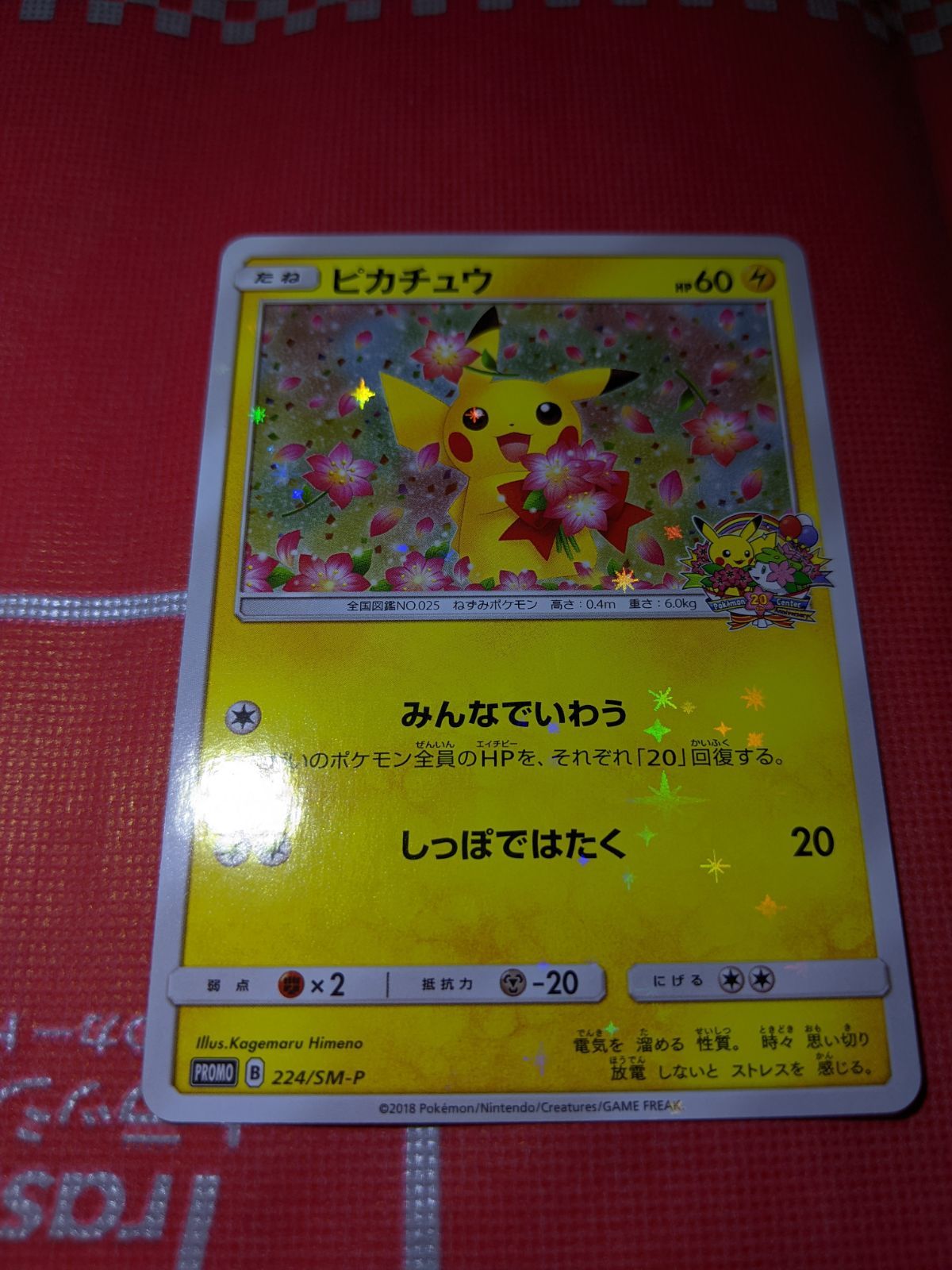 ポケモンカード ピカチュウ 224/SM-P みんなでいわう ポケモンセンター ポケモンカード ピカチュウ 224/SM-P みんなでいわう ポケモンセンター