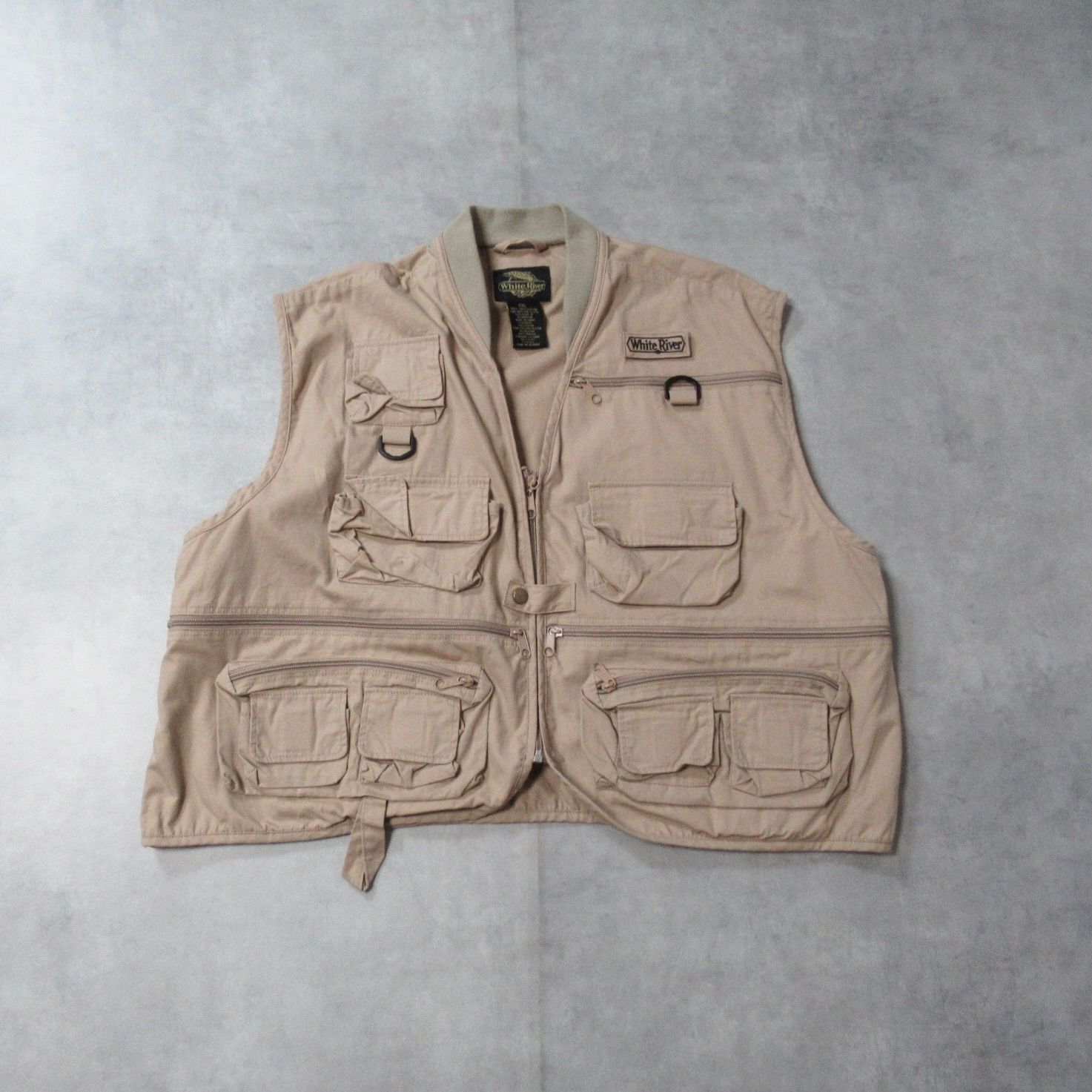 VINTAGE 】 / 1990s fishing zipper vest size 2XL men's unisex
