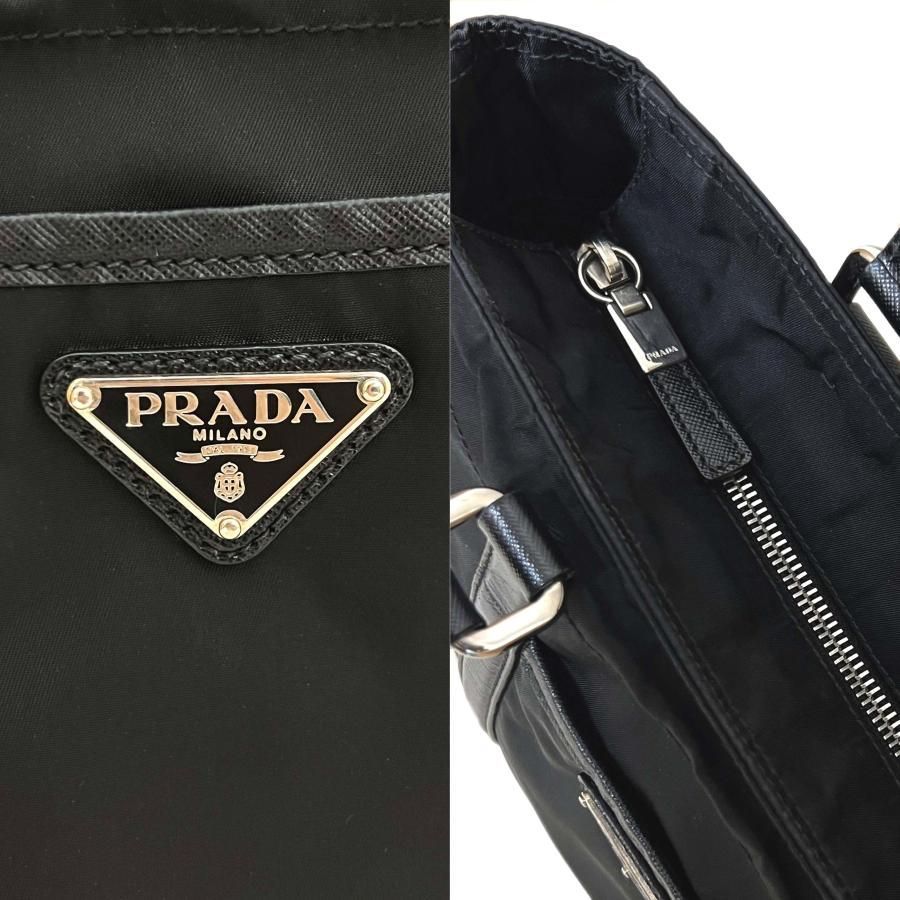 PRADA プラダ バッグ セミショルダー 肩掛け 三角ロゴ トート レザー