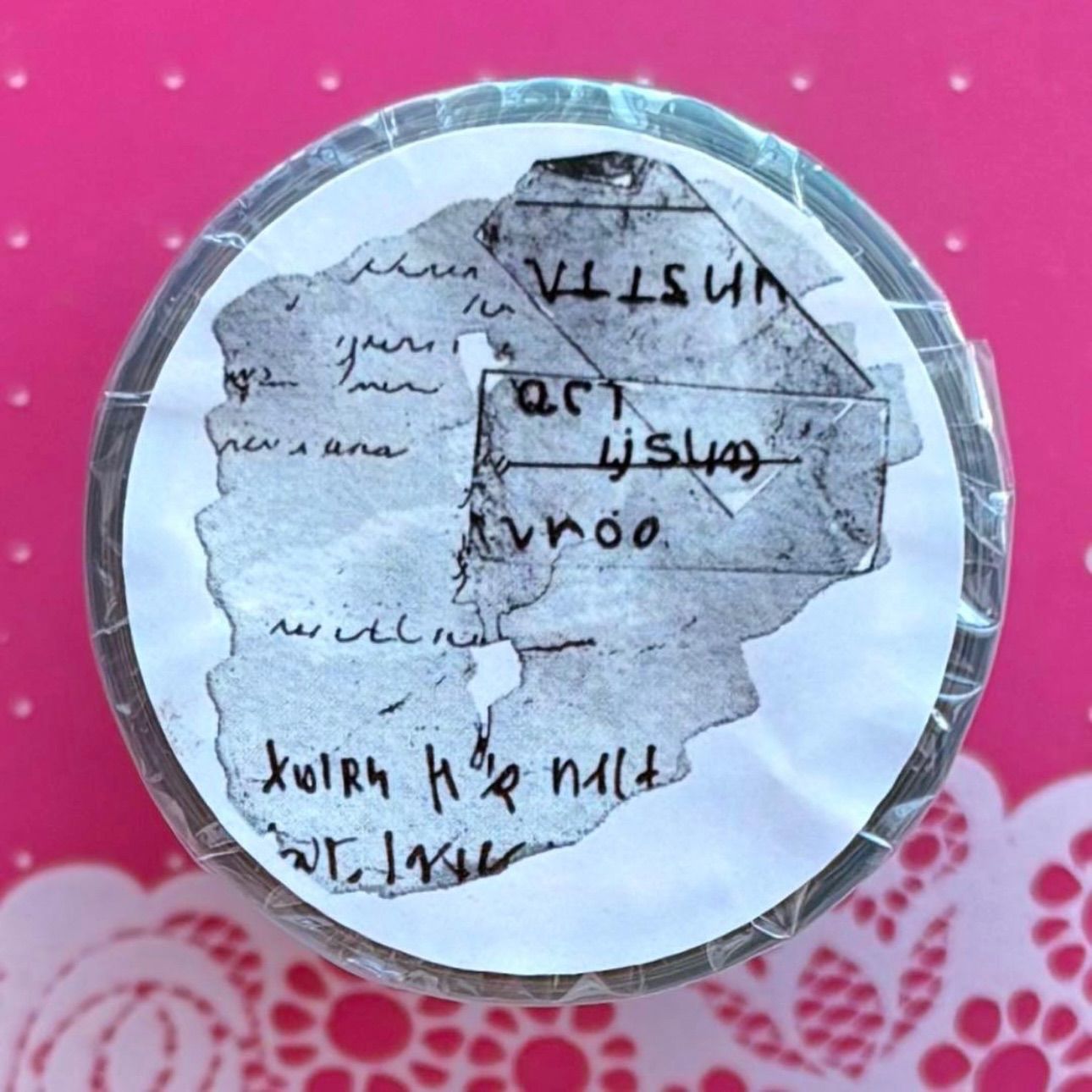 PET 旧报纸 ダイカット 7cm×5m 海外マスキングテープ 海外マステ 英字