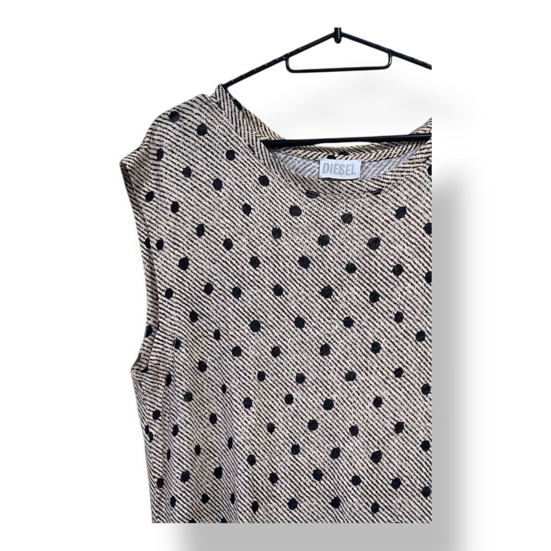 DIESEL(ディーゼル) ドット柄ノースリーブワンピース ベージュ色