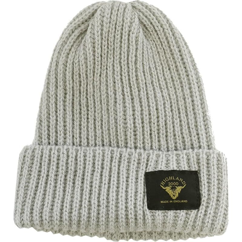 [ハイランド2000] ニット帽 英国製 アルパカ ニットキャップ メンズ レディース (ライトグレー) 1