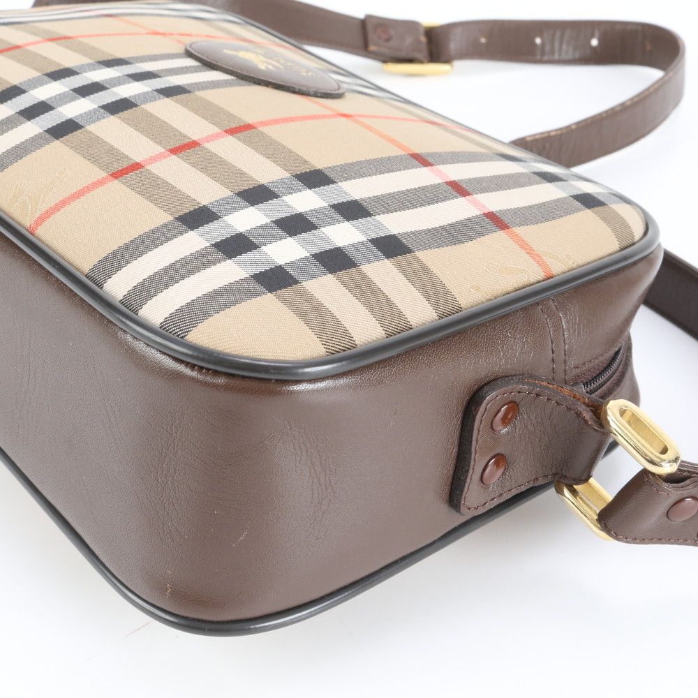 ✨極美品✨☘️バーバリー☘️✨ミニショルダーバッグ✨ノバチェック✨シャドーホース✨ 美品】バーバリー ショルダーバッグ シャドーホース チェック ブラウン