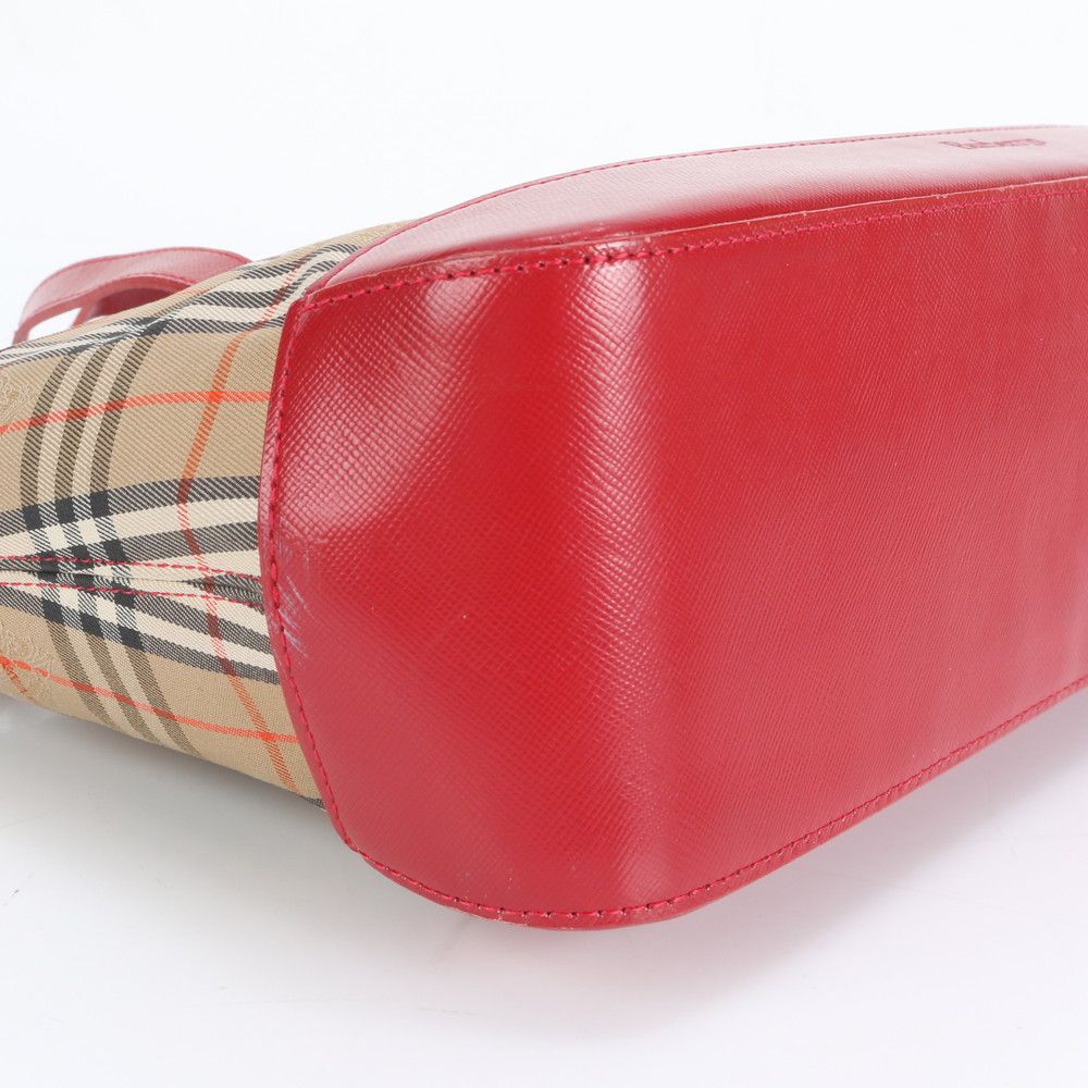 美品 バーバリー ノバ チェック シャドーホース レザー 肩掛け トート