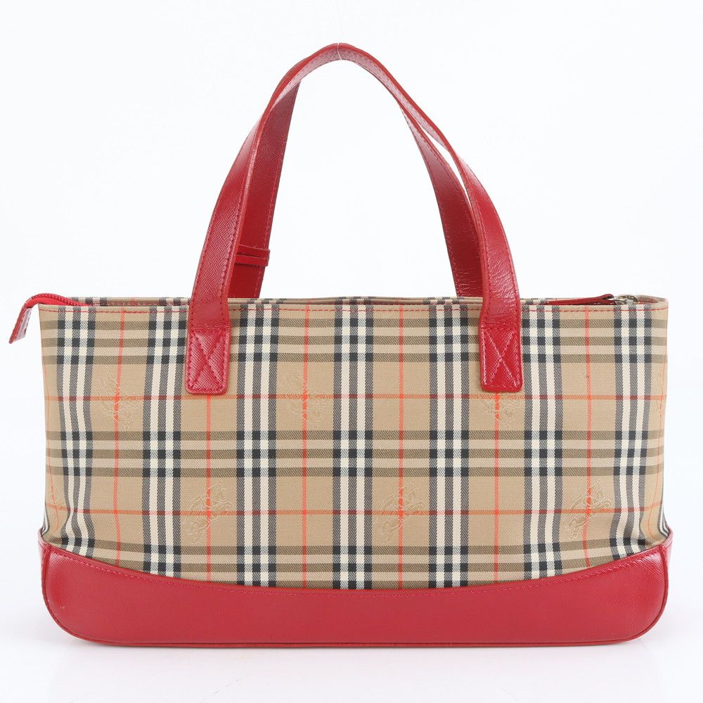 美品 バーバリー ノバ チェック シャドーホース レザー 肩掛け トート