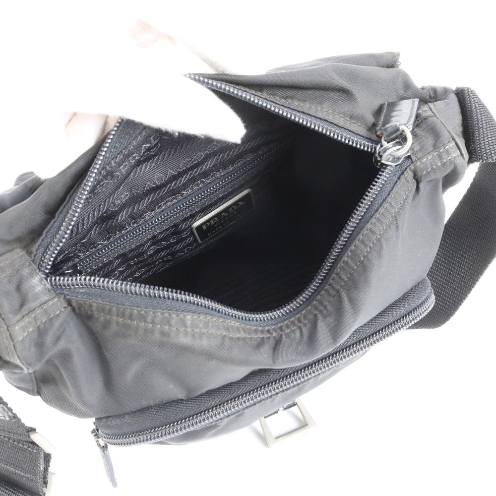 極美品 プラダ テスート ナイロン レザー ショルダーバッグ 斜め掛け