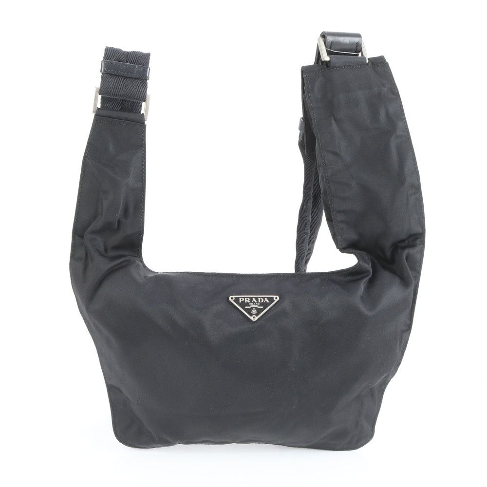美品 プラダ テスート ナイロン 三角ロゴ レザー ショルダーバッグ