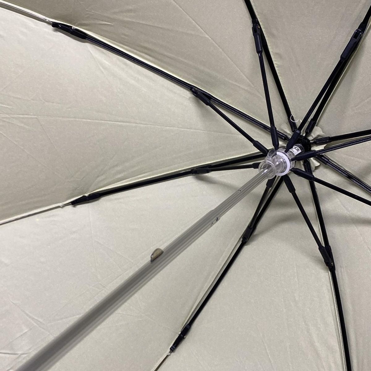 CELINE(セリーヌ) 折りたたみ傘美品 - ベージュ×グリーン×マルチ 晴雨