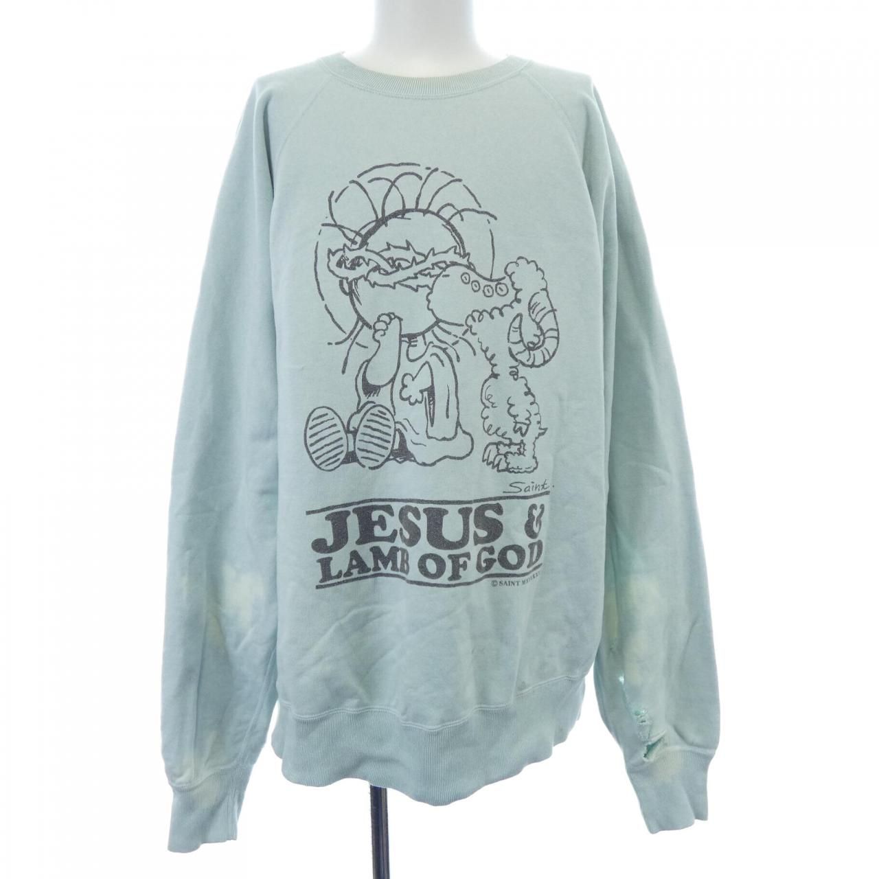 新品 SAINT MICHAEL セントマイケル 23AW CRW N SWT / LOGO ロゴ刺繍