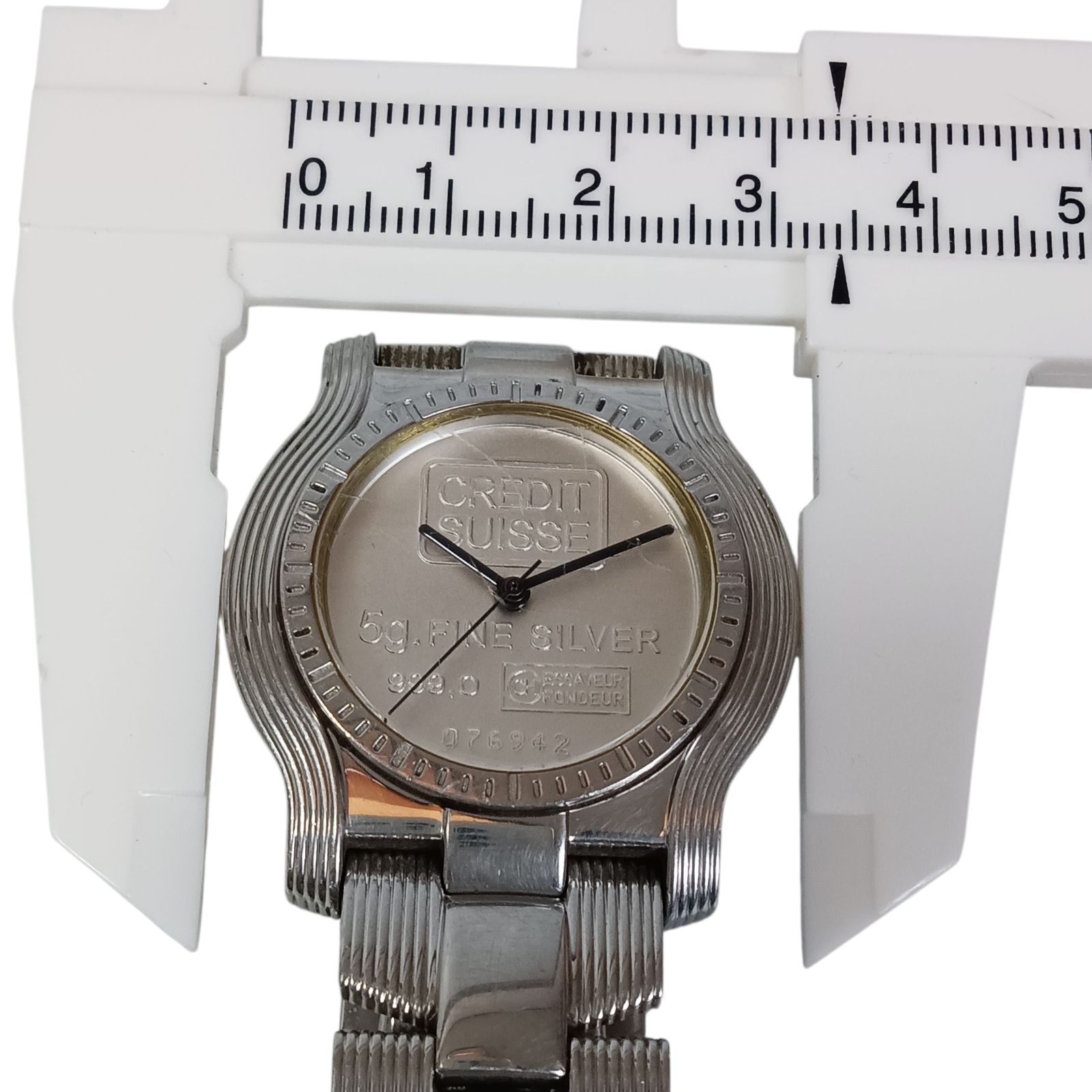 腕時計 クレディ・スイス 純銀　999.0 ペア　男女　2本 腕時計 クレディ・スイス 純銀 999.0 ペア 男女 2本