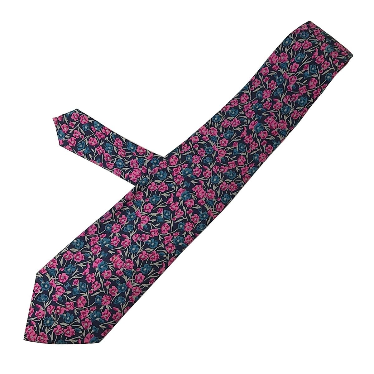 CHANEL(シャネル) ネクタイ メンズ美品 - ピンク×ブルー×ダーク