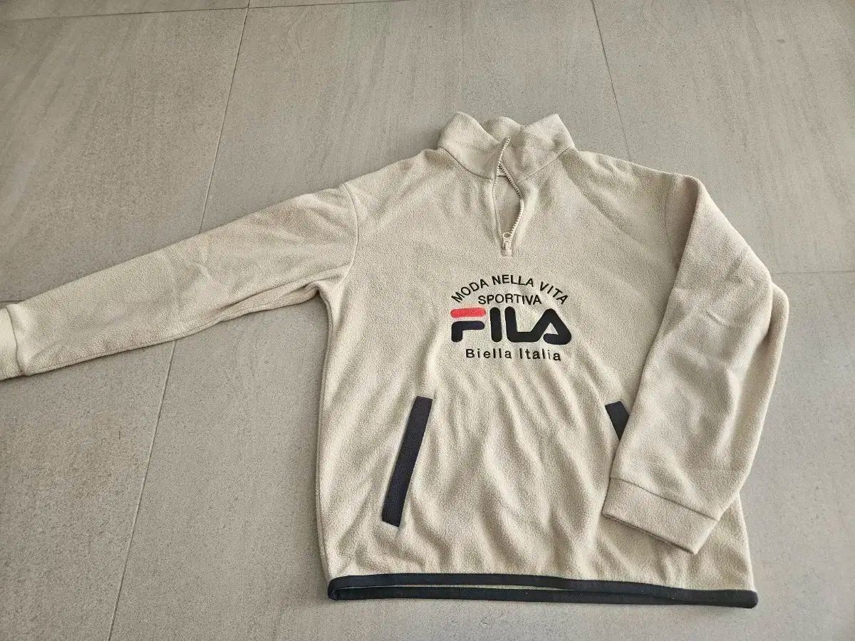 フィラ FILA ハーフジップアップ フリース アイボリー フィラ 155 150