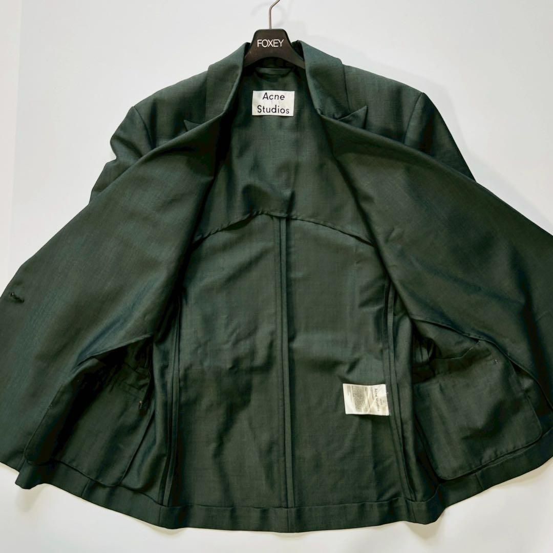 美品 アクネストゥーディオズ ダブルブレスト ジャケット カーキ