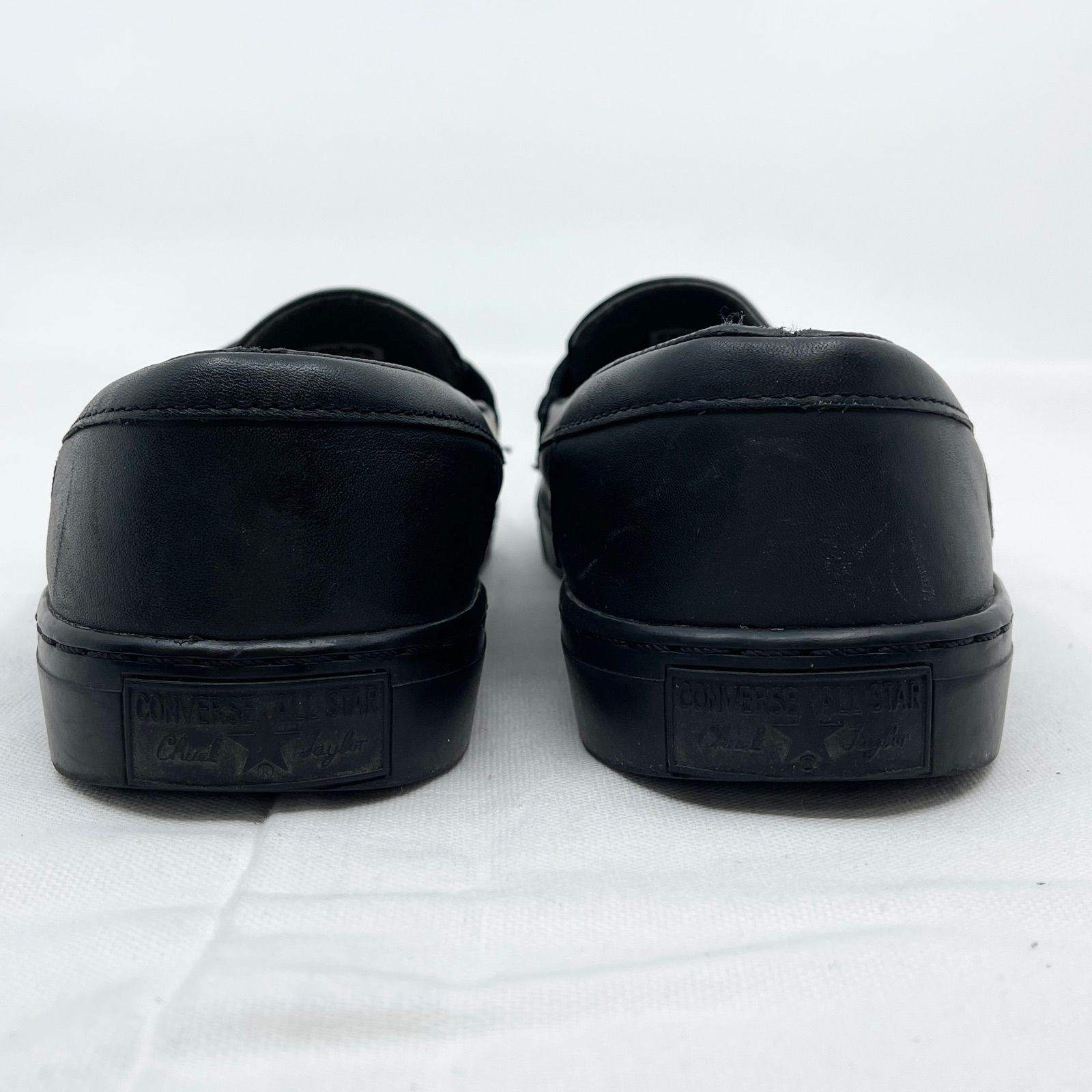 訳あり コンバース クップローファー 25.0 ブラック タッセル