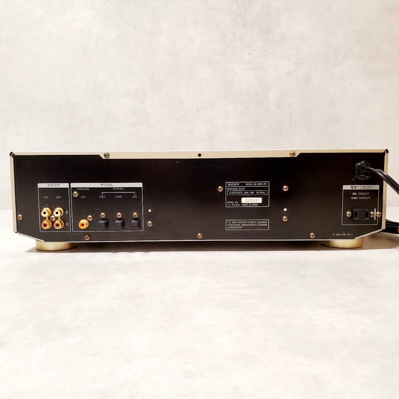 動作確認済み】SONY ソニー MDS-W1 ダブルMDデッキ MDレコーダー 録音