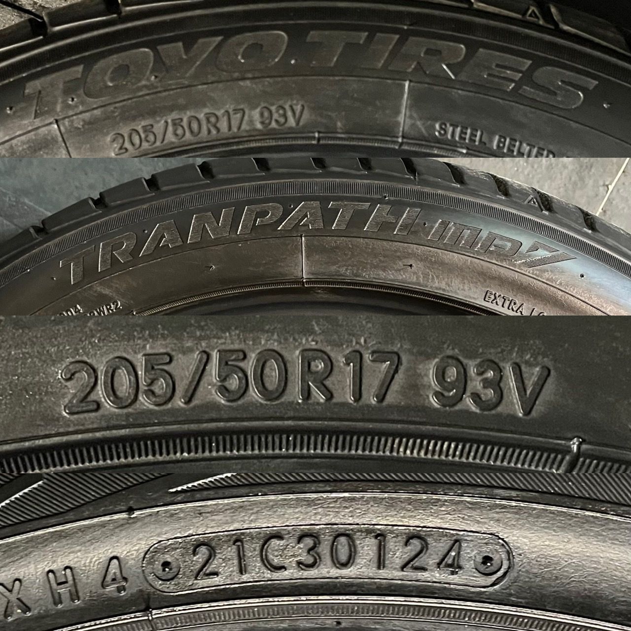 2024年製 約9.8分山 トーヨータイヤ TOYO TIRES トランパス TRANPATH