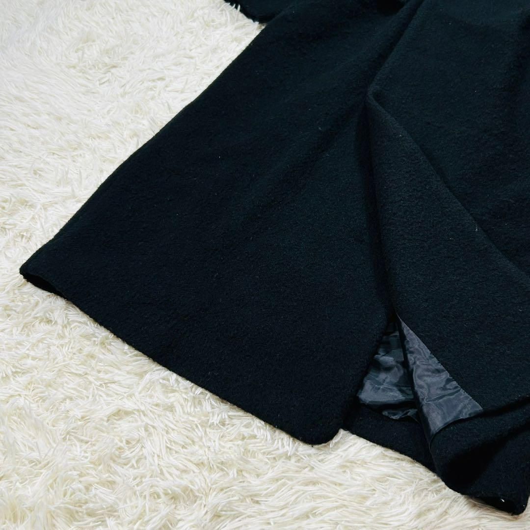 美品 RIM.ARK リムアーク Recycle wool over CT BLACK ロングコート