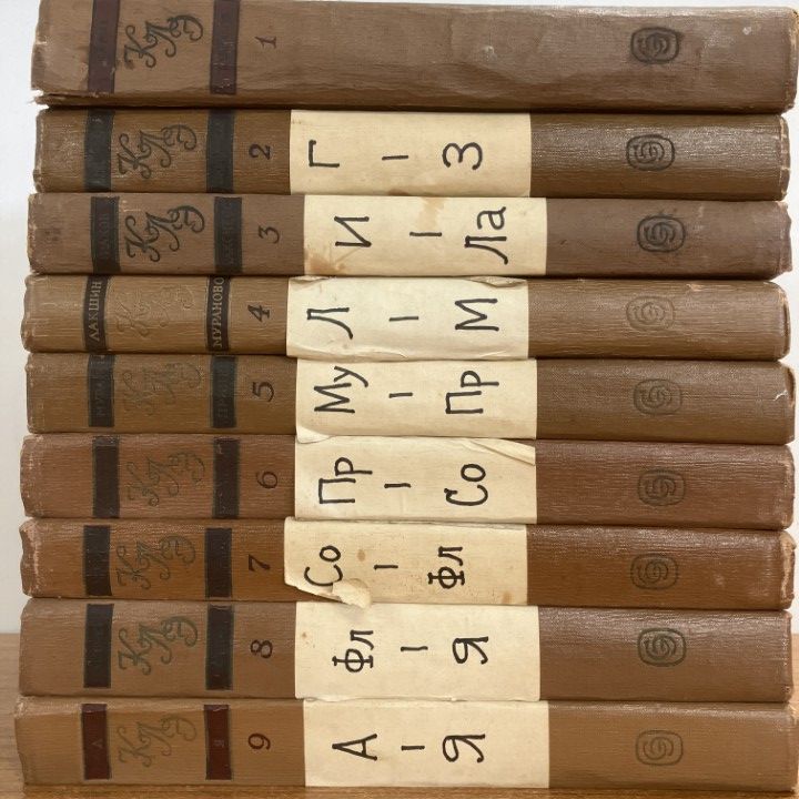 □01)【1点限り!】文学百科事典 ロシア語洋書 1～9巻の9冊セット