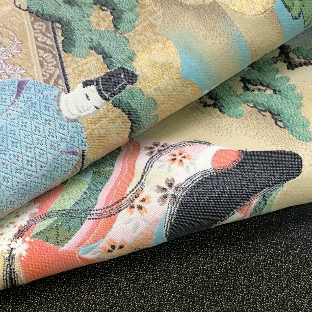 黒留袖 壽光織 美しい十二単の女性に殿方 トールサイズ しつけ糸 K