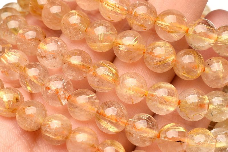 最高品質　超希少入手困難　黄金の輝き　タイチンルチルのブレス ◇羨望の的！最高級の逸品◇黄金の輝き＆ルチル際立つ極上透明感◇艶