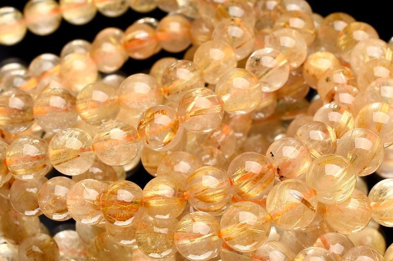 最高品質　超希少入手困難　黄金の輝き　タイチンルチルのブレス ◇羨望の的！最高級の逸品◇黄金の輝き＆ルチル際立つ極上透明感◇艶