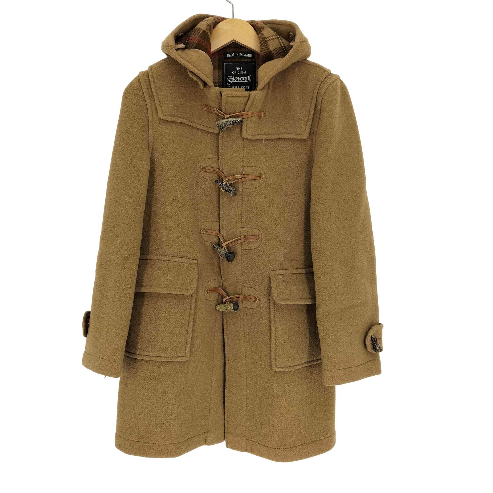 80s 90s Gloverall ダッフルコート ENGLAND製 黒タグ グローバーオール Gloverall 80-90S 黒タグ 英国製 裏地チェック