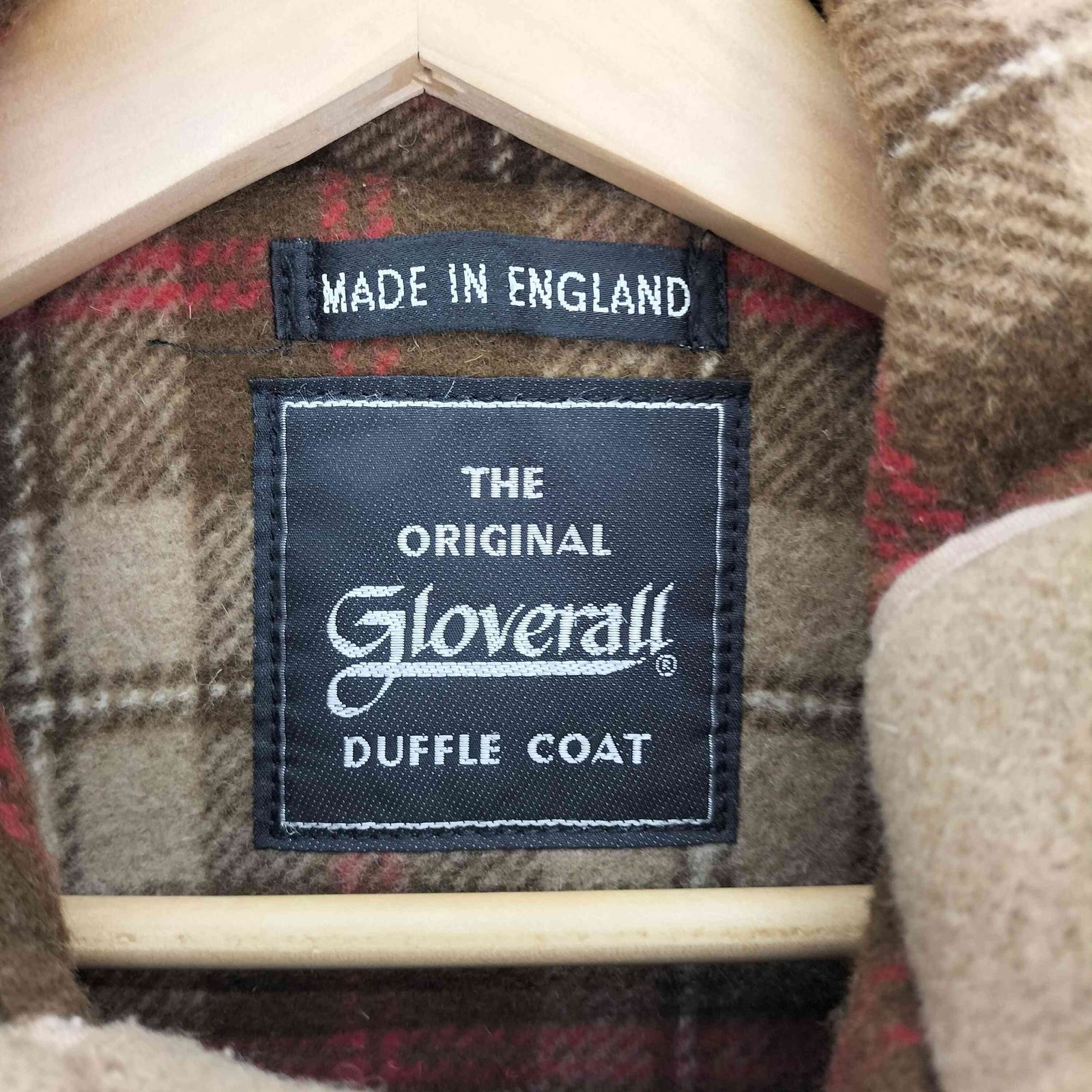 80s 90s Gloverall ダッフルコート ENGLAND製 黒タグ グローバーオール Gloverall 80-90S 黒タグ 英国製 裏地チェック