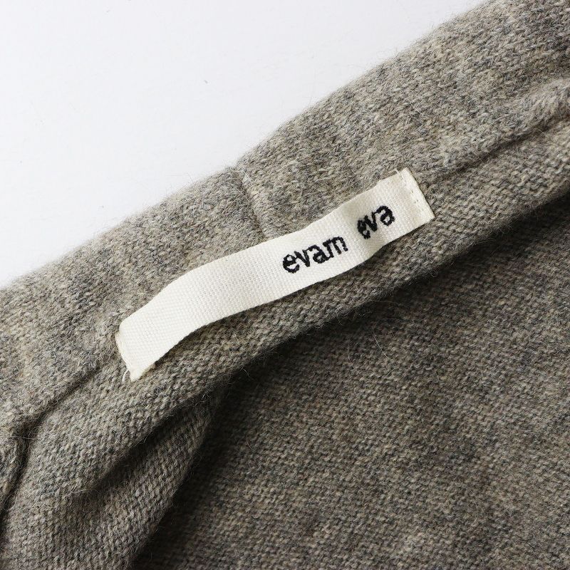 エヴァムエヴァ evam eva ウールアルパカロングカーディガン 1＼グレー