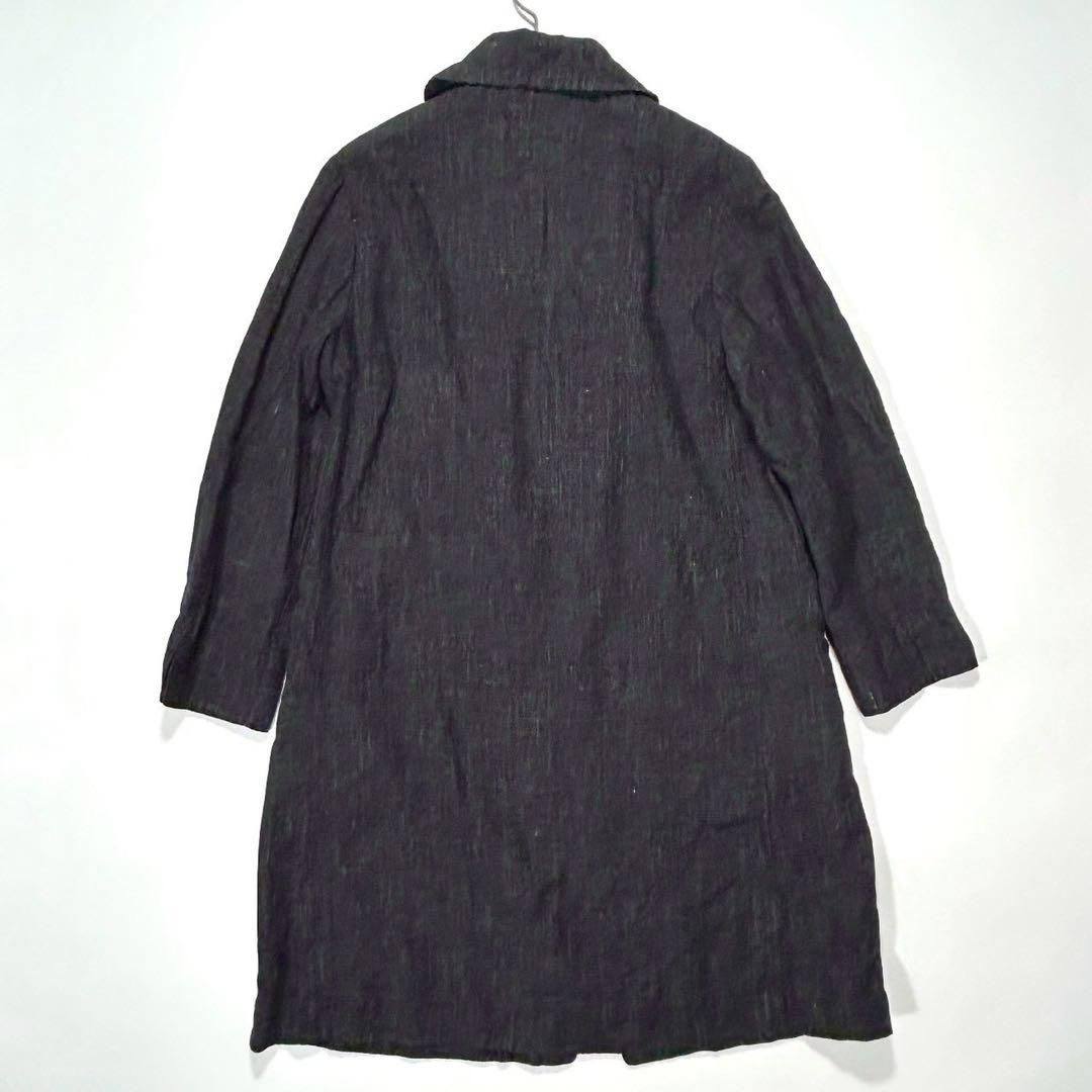 45R✨フォーティファイブアール リネントレンチコート ロゴ刺繍 ブルー 45R✨フォーティファイブアール リネントレンチコート ロゴ刺繍 ブルー