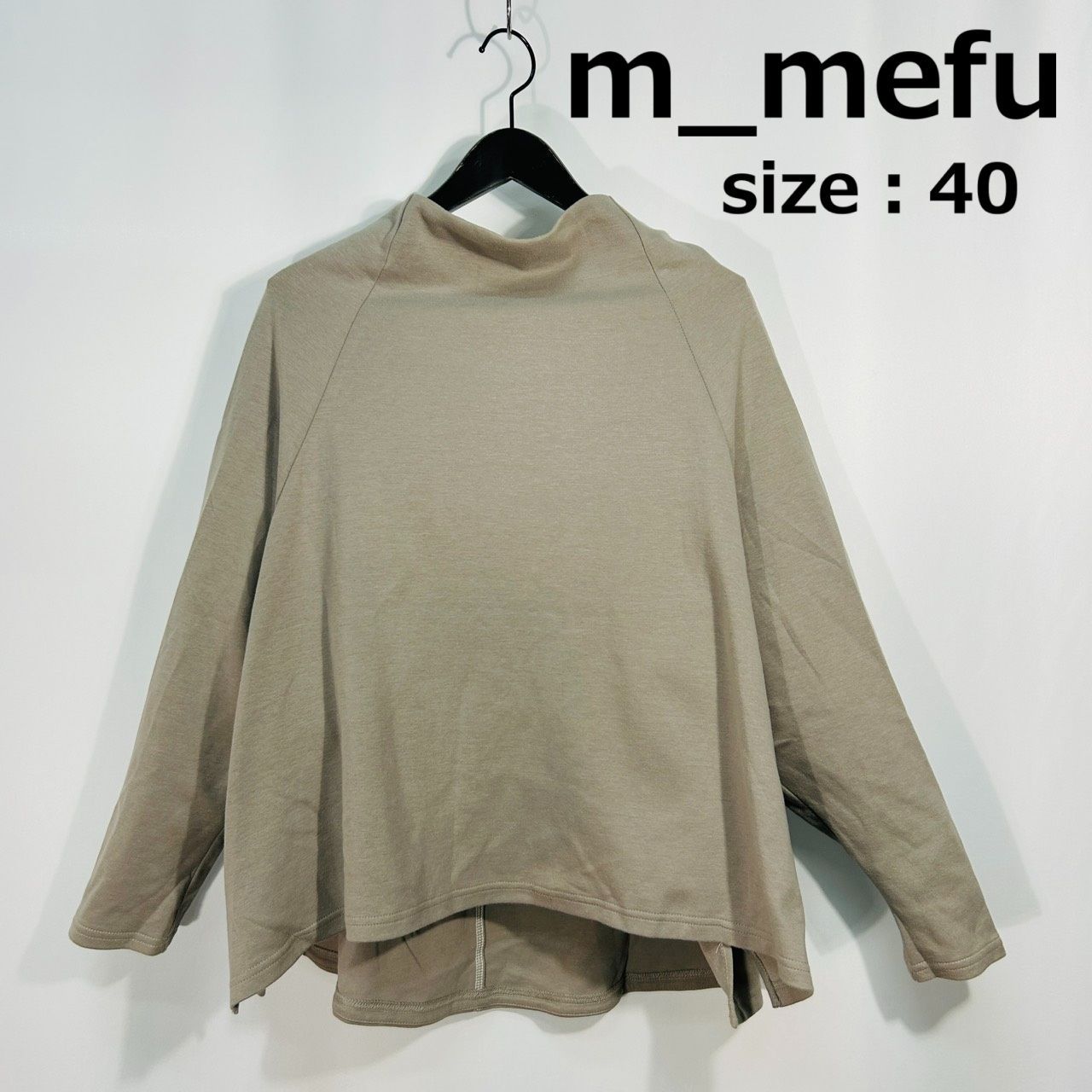 m_mefu【40】グレー カットソー 長袖 トップス レディース ボトル