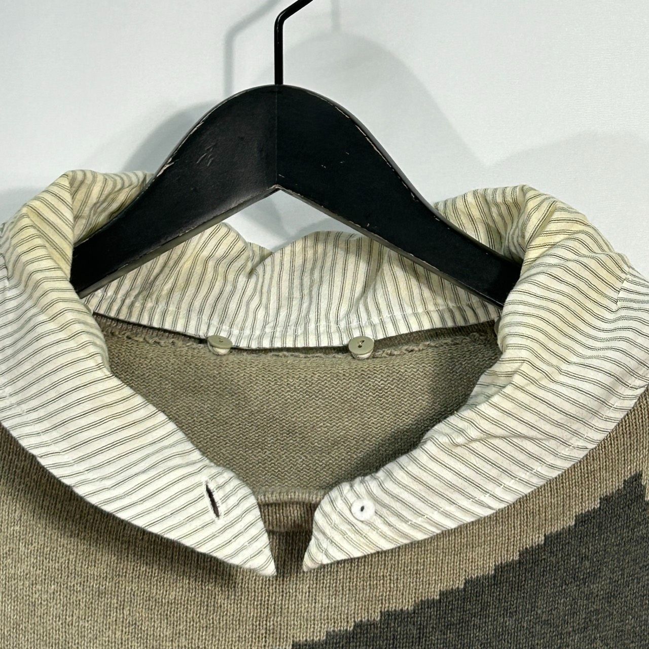 慈雨【40】グレー系 変形 ニット ベスト ノースリーブ トップス 個性派